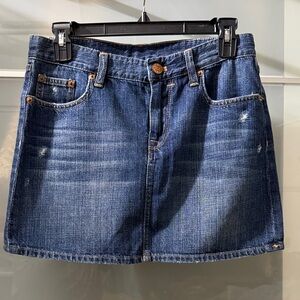 J. Crew Dark Blue Denim Mini Skirt